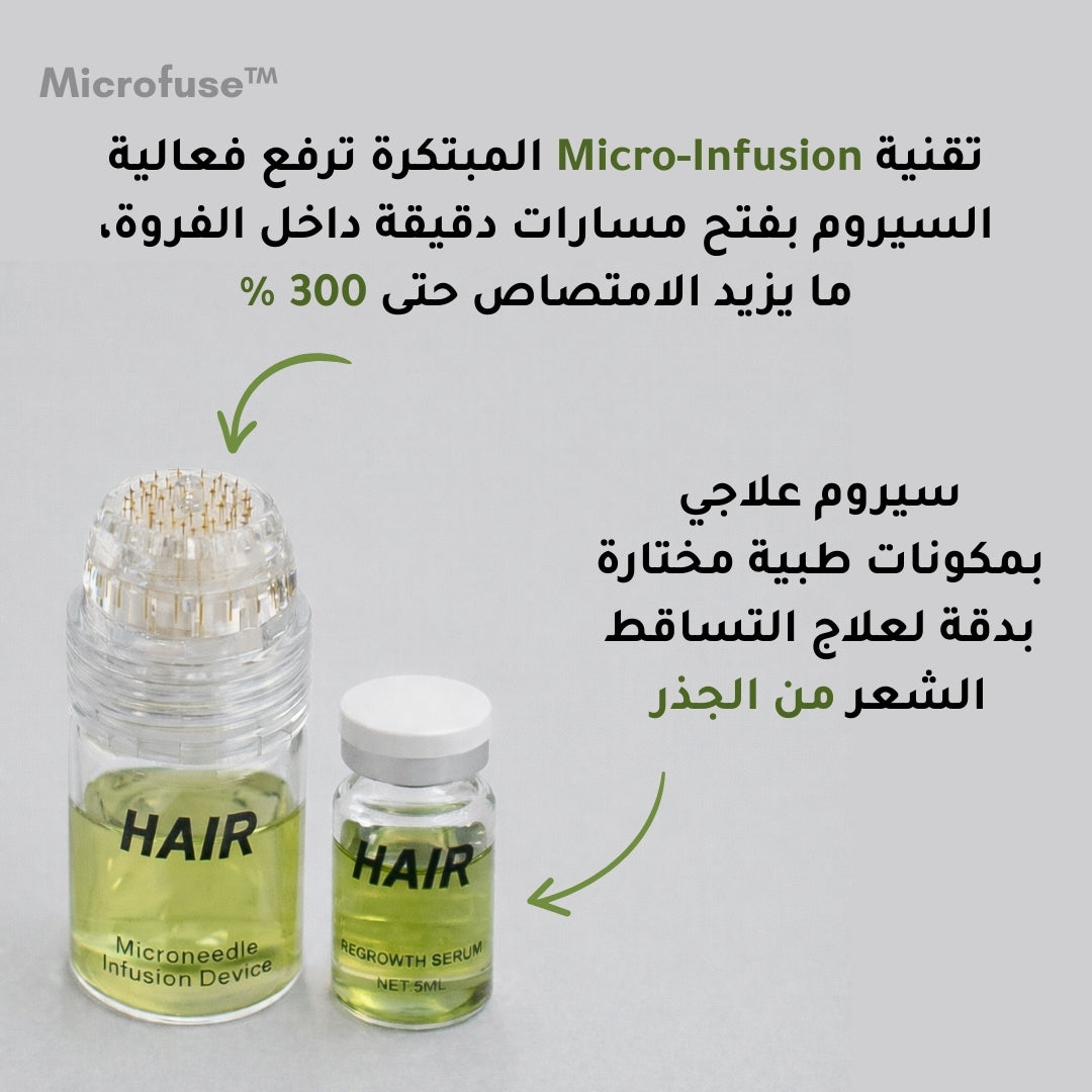 Microfuse™ | علاج طبي مطوّر لتعزيز نمو وكثافة الشعر من الجذور